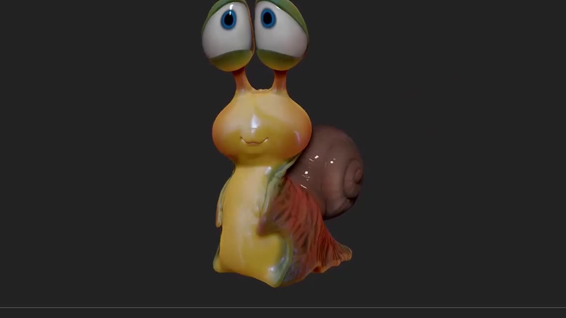 【3d建模】小蜗牛3d建模制作,zbrush雕刻,建模教程