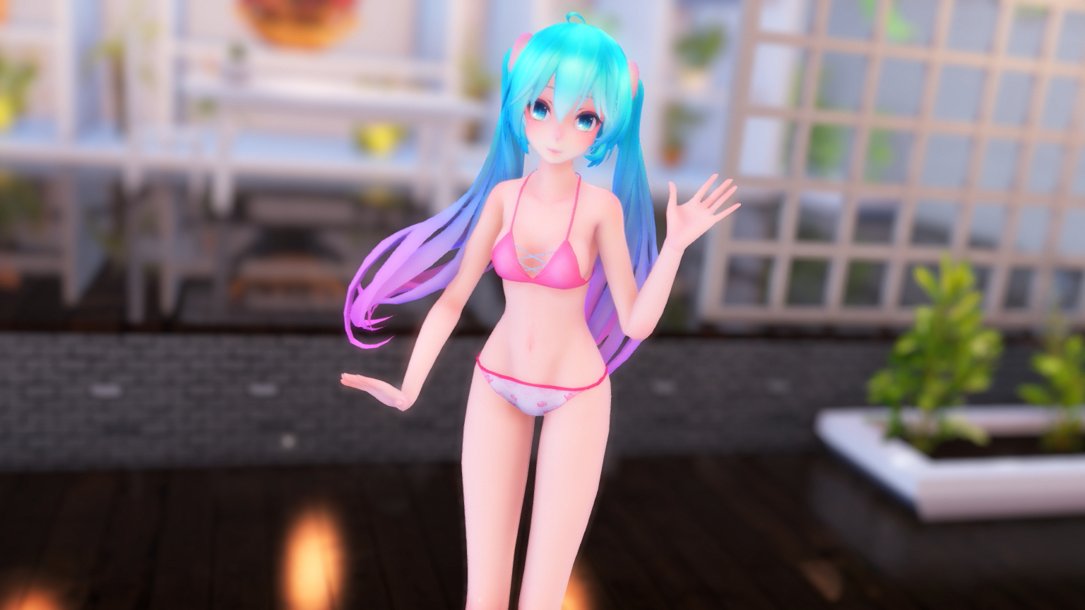 【MMD】Tda式泳装Miku 这未免也太涩了