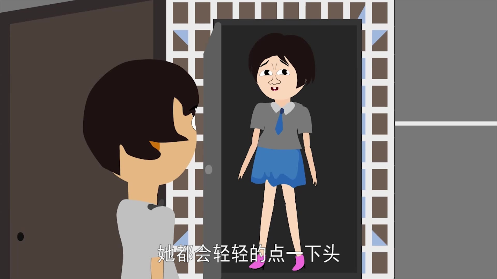悬疑动画,对门神秘的女人和夜半的声音
