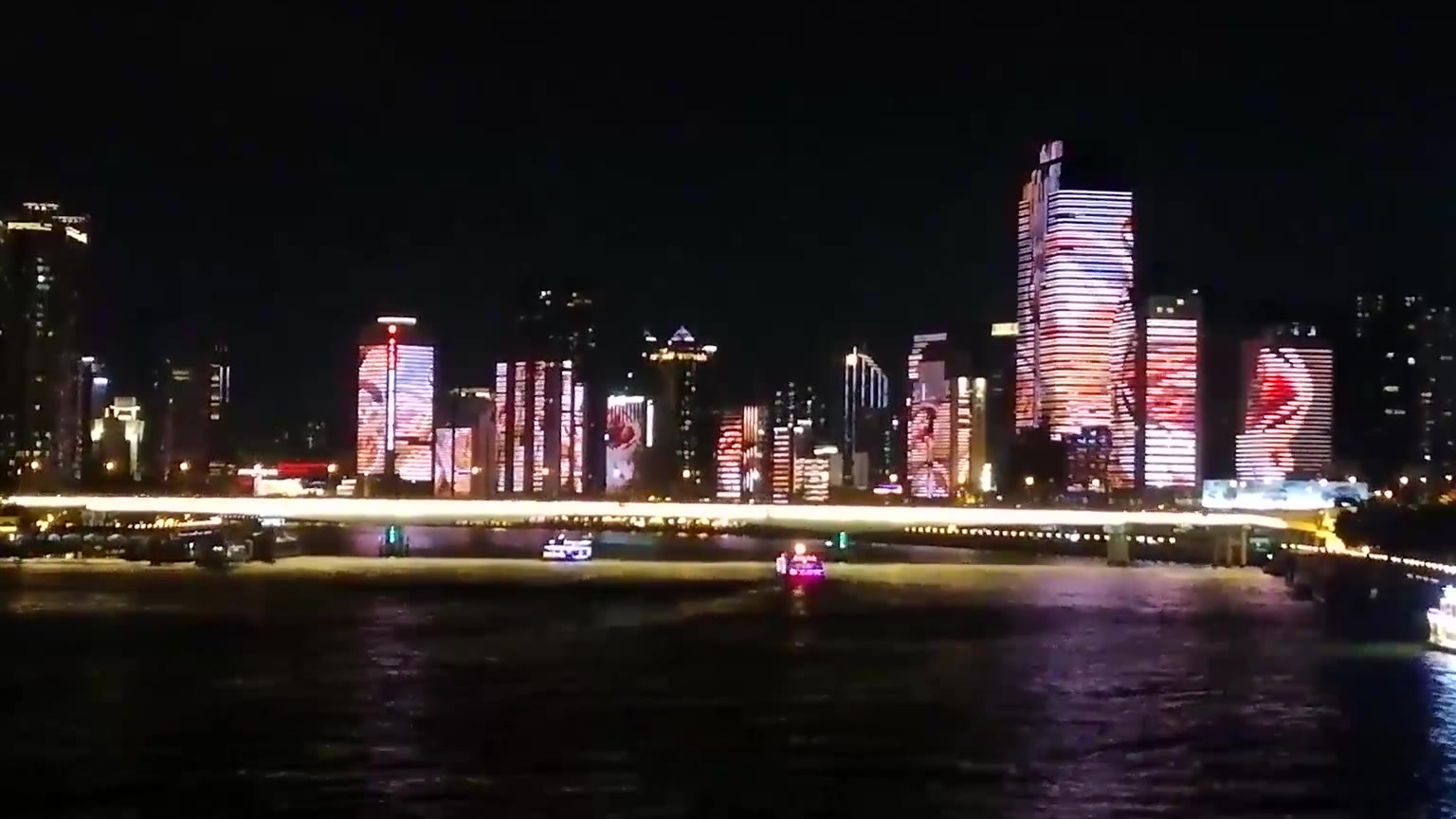 广州海印桥夜景灯饰变化1