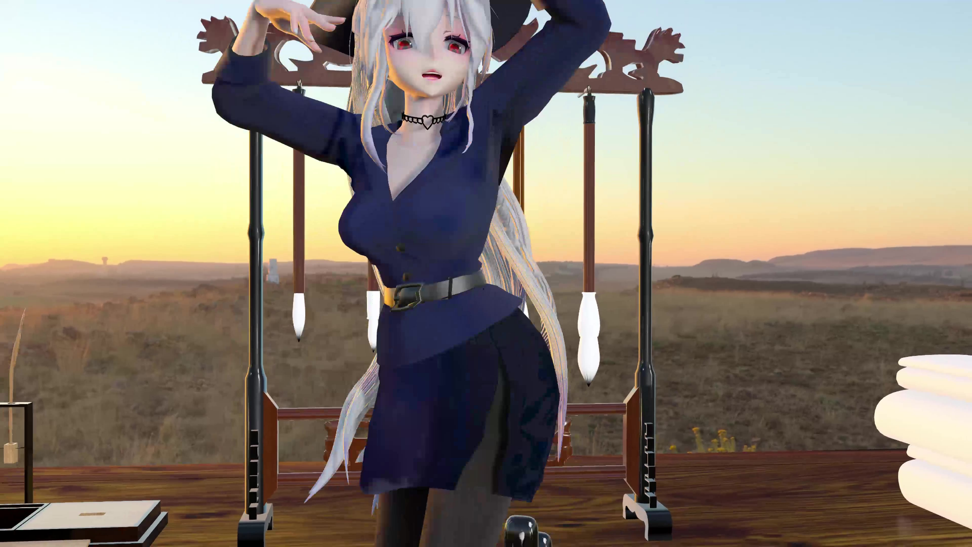 【弱音 MMD】这是不是你想要的蓝色制服小姐姐