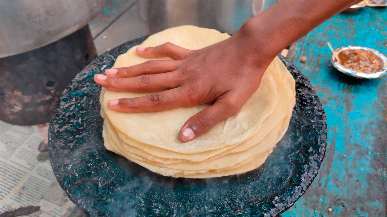 印度街边烙饼,老板手法超牛,看后浑身上下就一个字"饿"!