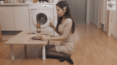 【深夜食堂】黑丝OL小姐姐今天的晚餐:一顿非常简单的牛排#15