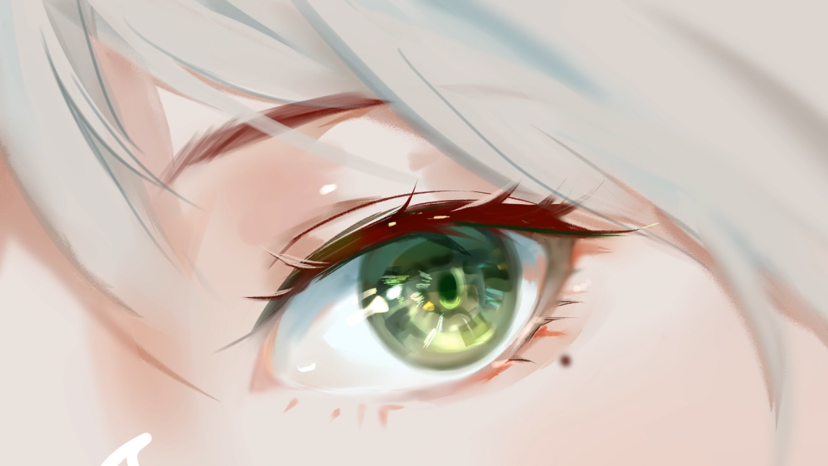 【板绘】画一个简单的绿眼睛