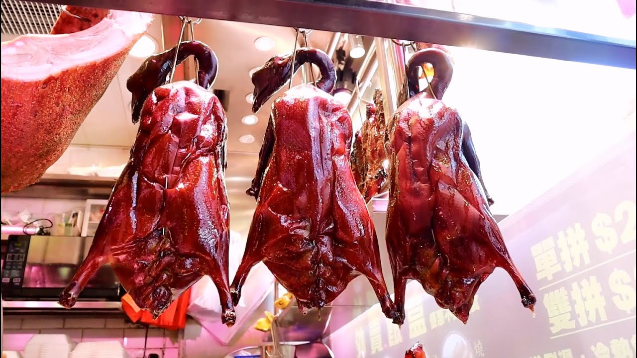 香港美食 馳名脆皮化皮乳豬 爆汁黑椒燒鵝