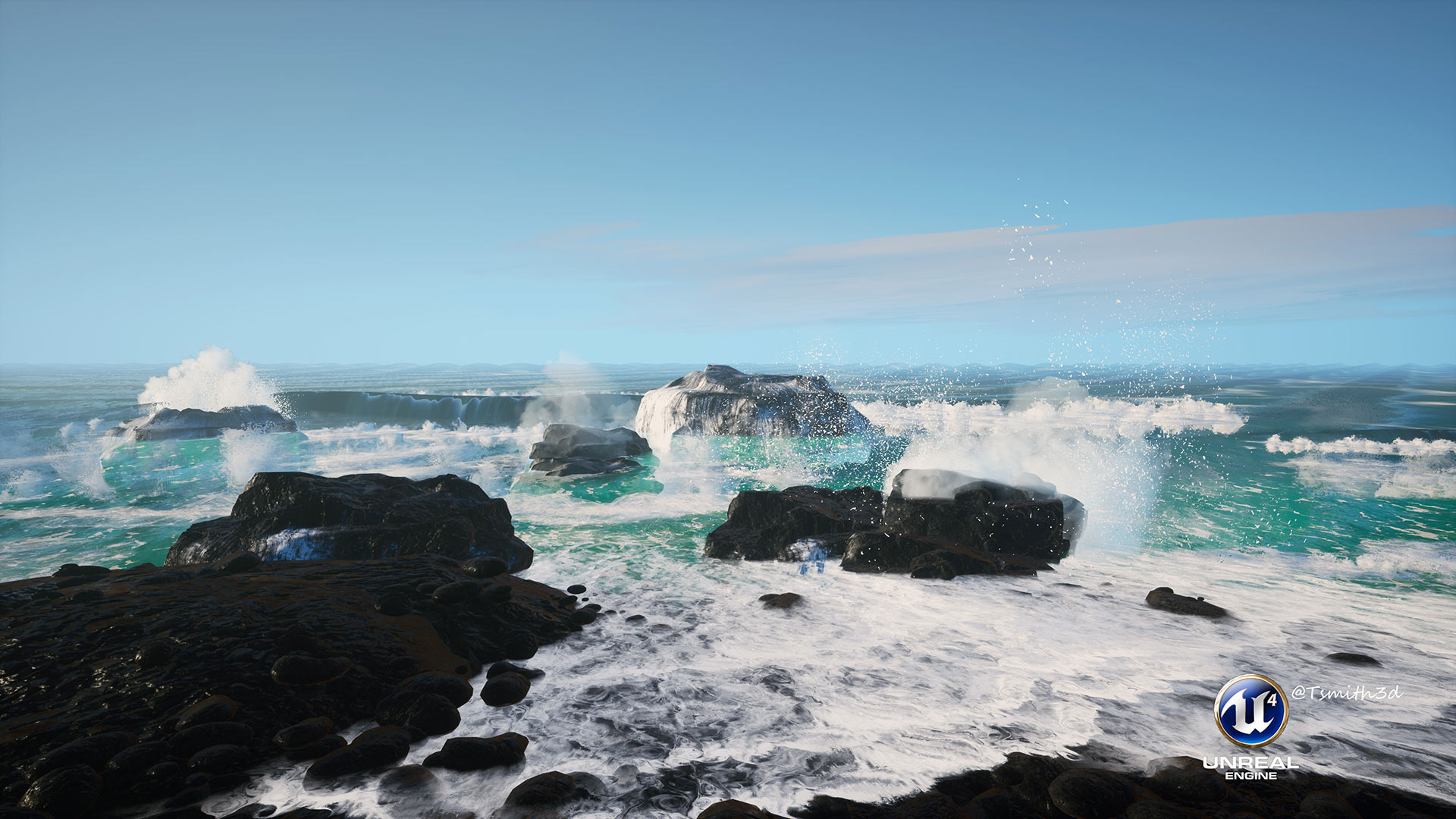 【UE4】UE4真实海洋游戏环境场景实例制作教程(中英双字)