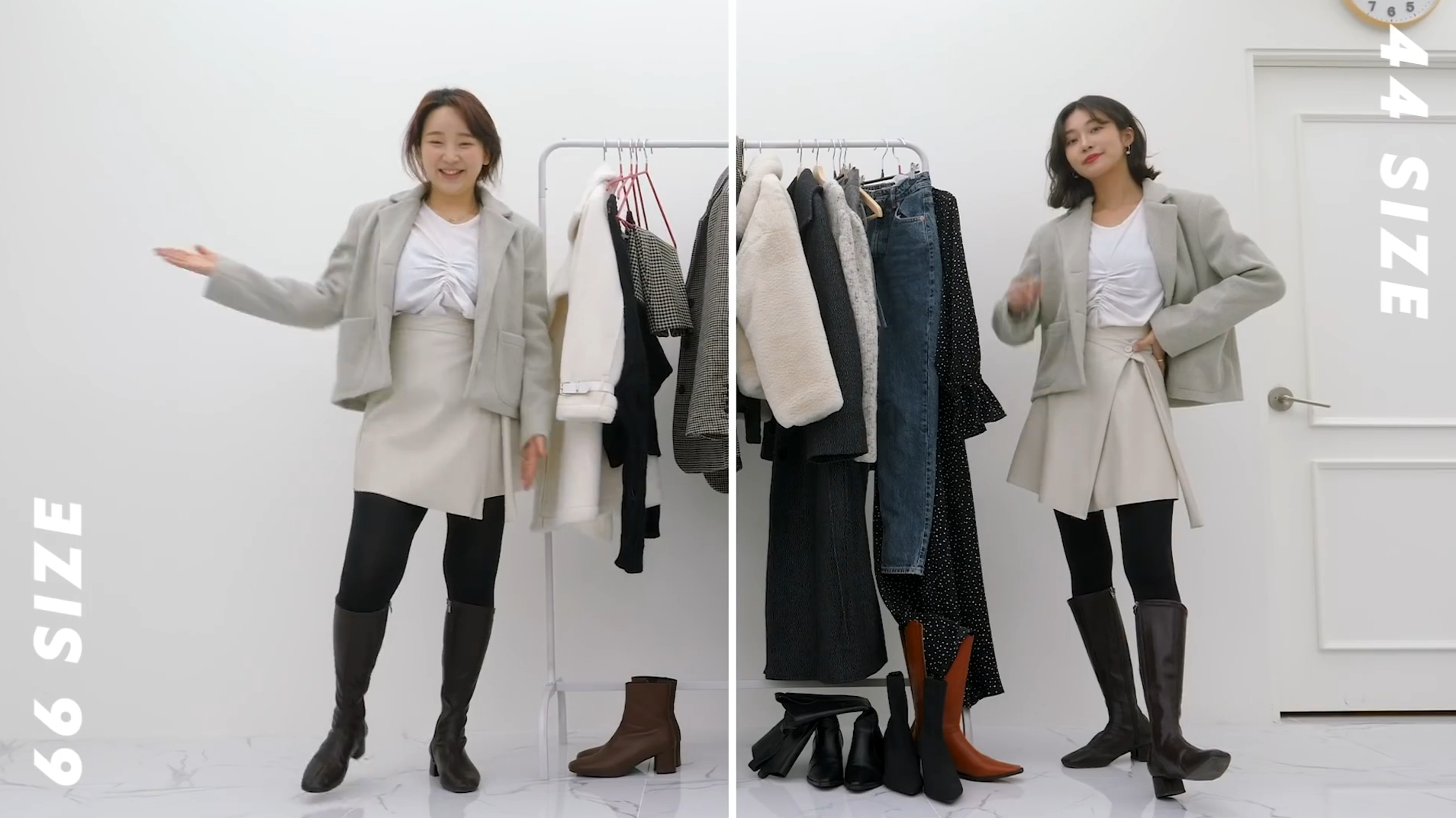 65kg VS 45kg ~看不同身材的小姐姐穿同一套服装