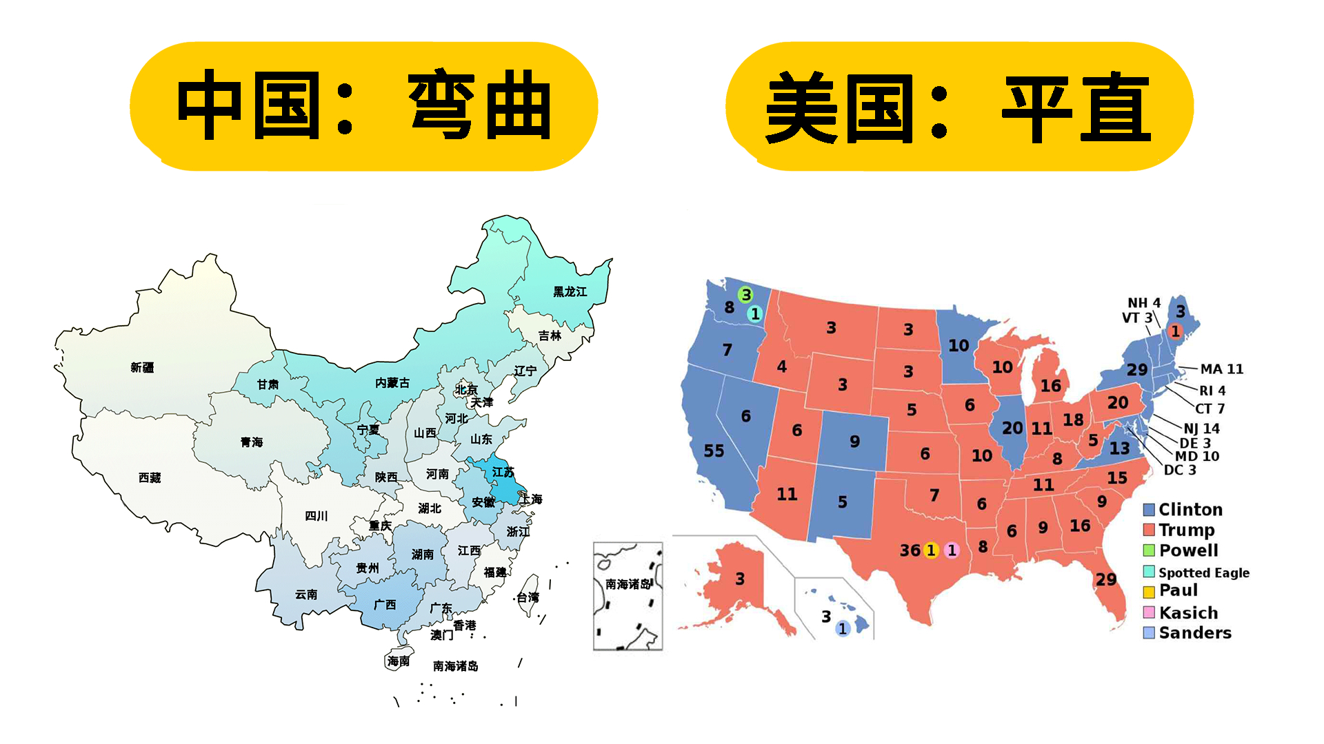 【科普】为什么中国省份划分很曲折,而美国很平直?