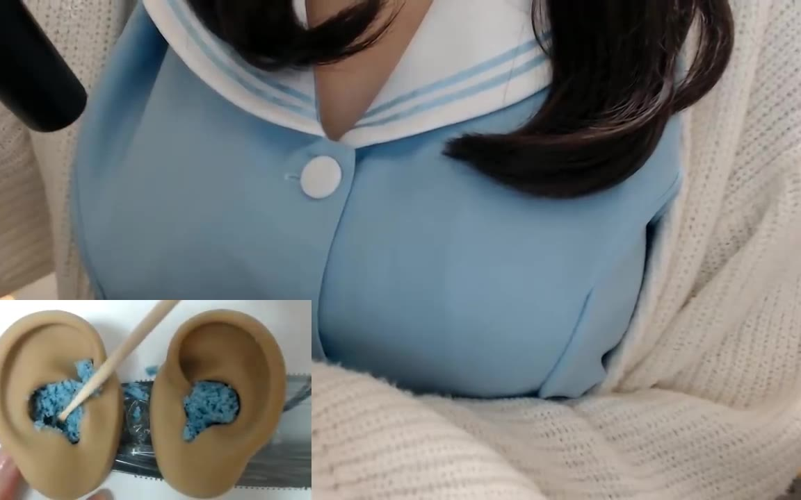 26耳も視覚も癒される♡水色ナースがお耳のお掃除 冥想催眠掏耳按摩有 Cleaning 砂炭酸スラ