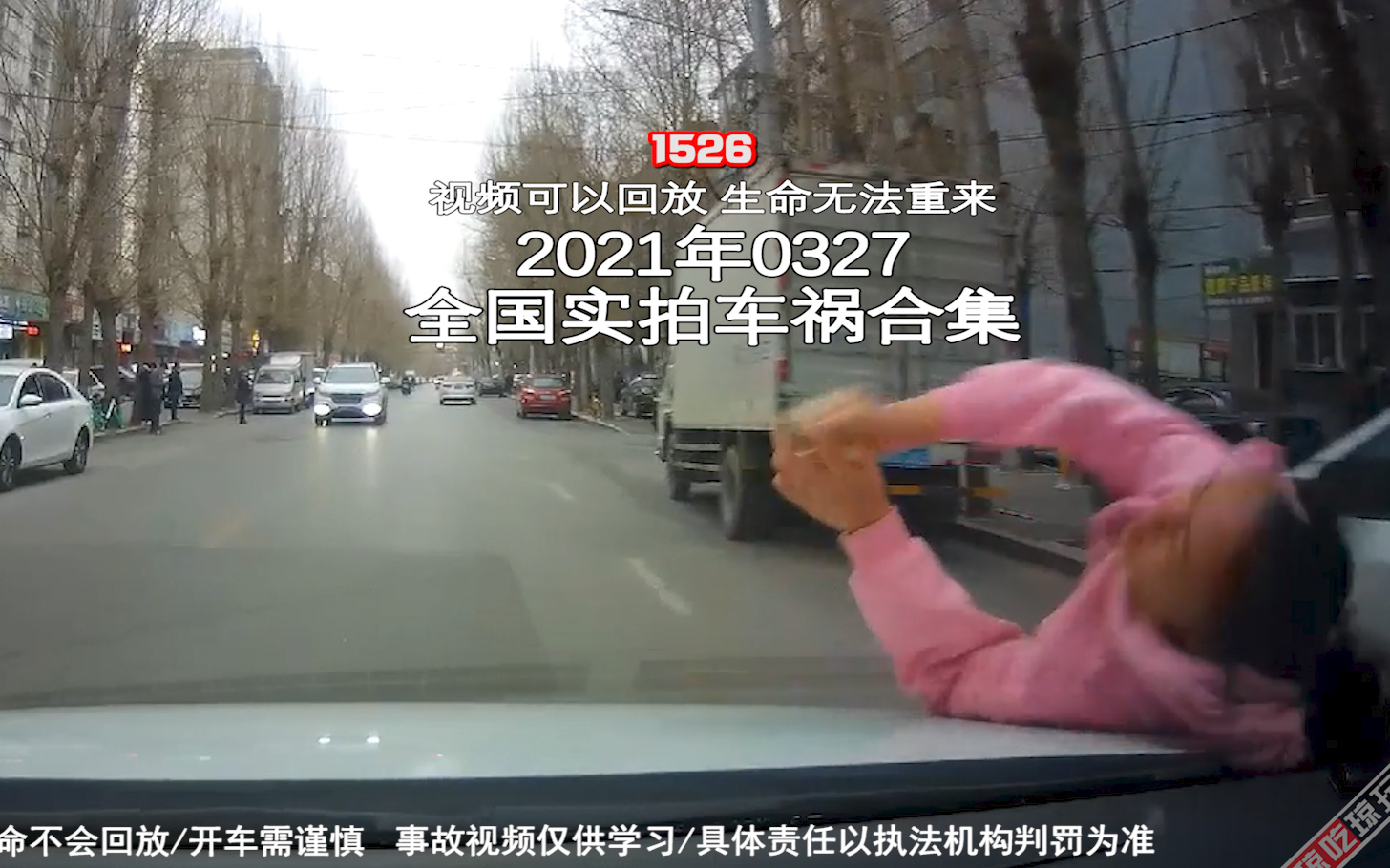 1526期:狗子躺在家门口安逸的睡觉,被身边的车辆碾压过去【20210327全国车祸合集】