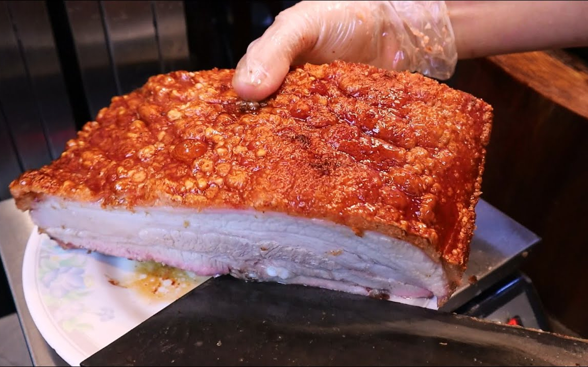 炭燒燒腩仔 爆脆 爆肉汁 肉嫩 勁好食啊 燒味 香港美食 添記燒臘飯店元朗