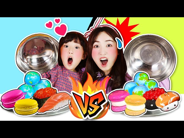 真假食物挑戰之到底是真的食物呢還是粘土食物呢 real food challenge 小伶玩具 | xiaoling toy
